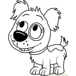 Pound Puppies Dinky Free Coloring Page for Kids