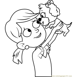 Pound Puppies Dolores Free Coloring Page for Kids
