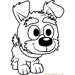 Pound Puppies Farfel Free Coloring Page for Kids