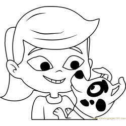 Pound Puppies Gina Free Coloring Page for Kids