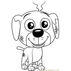 Pound Puppies Greasy Free Coloring Page for Kids