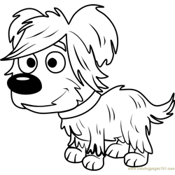 Pound Puppies Hairy Free Coloring Page for Kids