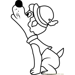 Pound Puppies Howler Free Coloring Page for Kids