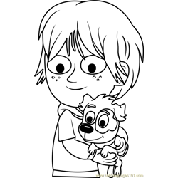 Pound Puppies Joey Free Coloring Page for Kids