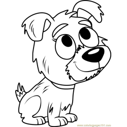 Pound Puppies Kiki Free Coloring Page for Kids