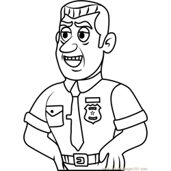 Pound Puppies Lieutenant Rock Free Coloring Page for Kids