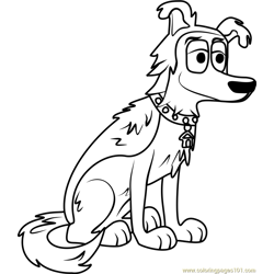 Pound Puppies Lucky Free Coloring Page for Kids