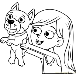 Pound Puppies Madeline Free Coloring Page for Kids