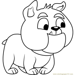 Pound Puppies Marshmallow Free Coloring Page for Kids