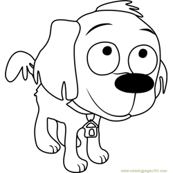 Pound Puppies McGuffin Free Coloring Page for Kids