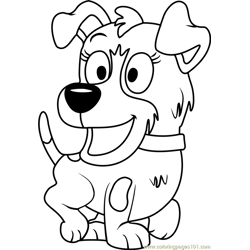 Pound Puppies Millie Free Coloring Page for Kids