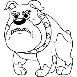 Pound Puppies Miss Stiffwhiskers Free Coloring Page for Kids