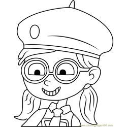 Pound Puppies Molly Free Coloring Page for Kids