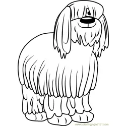 Pound Puppies Niblet the Old English Sheepdog Free Coloring Page for Kids