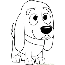 Pound Puppies Nougat Free Coloring Page for Kids