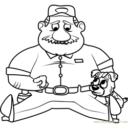Pound Puppies Oly Pants Free Coloring Page for Kids