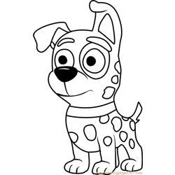 Pound Puppies Patches Free Coloring Page for Kids