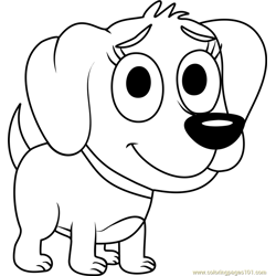 Pound Puppies Poopsie Free Coloring Page for Kids