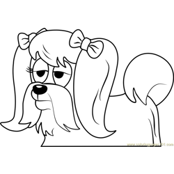 Pound Puppies Princess Free Coloring Page for Kids