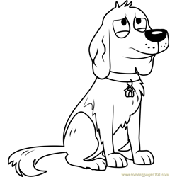 Pound Puppies Ralph Free Coloring Page for Kids