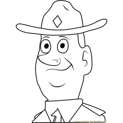 Pound Puppies Ranger Bart Free Coloring Page for Kids