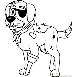 Pound Puppies Salty Free Coloring Page for Kids