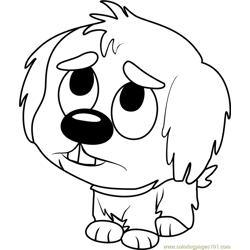 Pound Puppies Shaggles Free Coloring Page for Kids