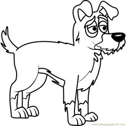 Pound Puppies Slick Free Coloring Page for Kids