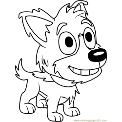 Pound Puppies Solo Free Coloring Page for Kids
