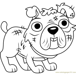 Pound Puppies Stuffy Free Coloring Page for Kids