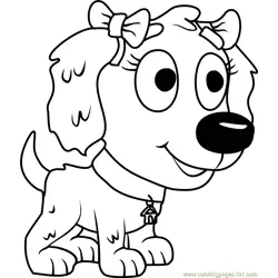 Pound Puppies Sweet Pea Free Coloring Page for Kids