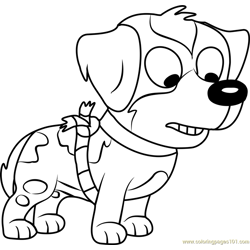Pound Puppies Sweetie Free Coloring Page for Kids