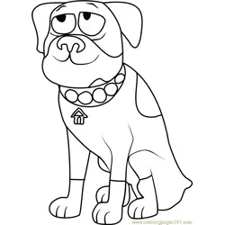 Pound Puppies Tyson Free Coloring Page for Kids