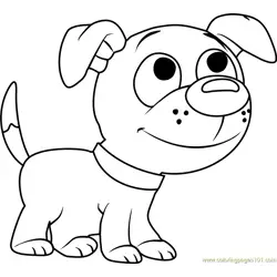 Pound Puppies Wagster Free Coloring Page for Kids