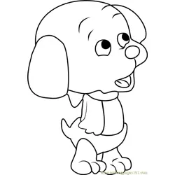 Pound Puppies Whopper Free Coloring Page for Kids