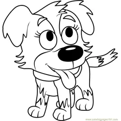 Pound Puppies Zipper Free Coloring Page for Kids