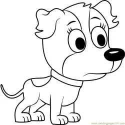 Pound Puppies Zippster Free Coloring Page for Kids