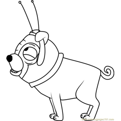 Pound Puppies Zoltron Free Coloring Page for Kids