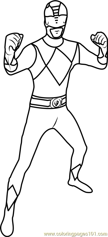 Black Power Ranger Coloring Page for Kids - Free Power Rangers