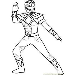 Power Ranger Green Free Coloring Page for Kids