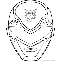 Power Ranger Mask Free Coloring Page for Kids