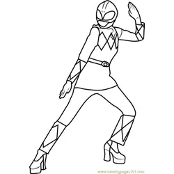 Power Ranger Pink Free Coloring Page for Kids