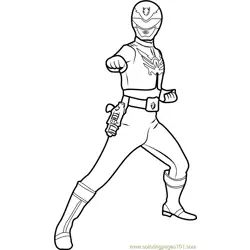Power Ranger Red Free Coloring Page for Kids