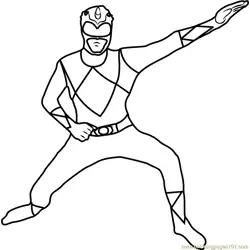 Power Ranger in Morphsuit Free Coloring Page for Kids
