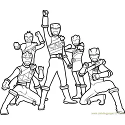 Power Rangers Dino Charge Free Coloring Page for Kids