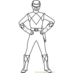 Red Ranger Free Coloring Page for Kids