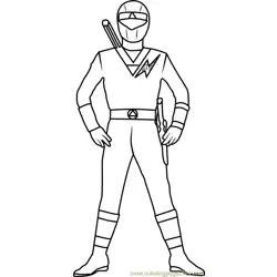 Yellow Power Ranger Free Coloring Page for Kids