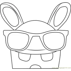 Cool Rabbid Free Coloring Page for Kids