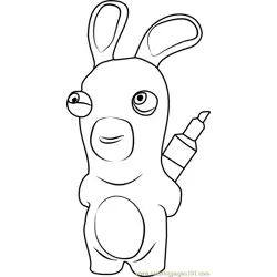 Rabbids Free Coloring Page for Kids