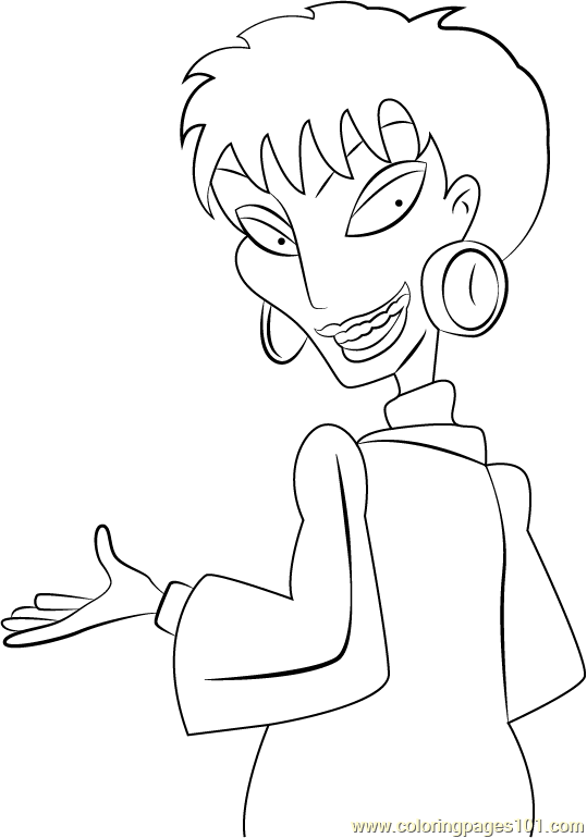 Coco LaBouche Coloring Page for Kids - Free Rugrats Printable Coloring